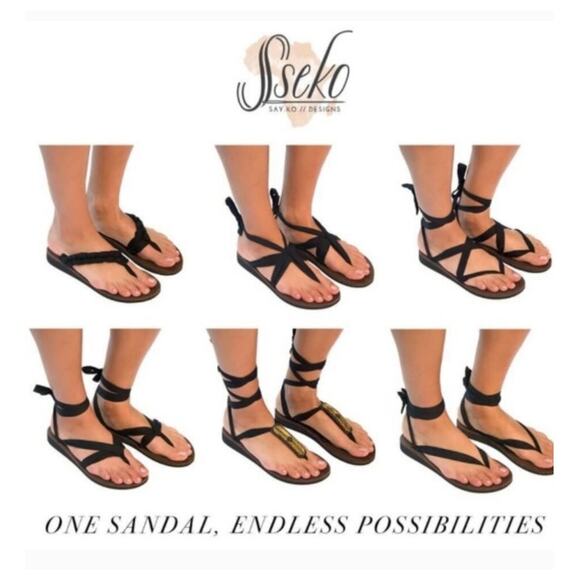 Sseko sandals Ribbon Sandal Base Brown Size 9 - Picture 7 of 8
